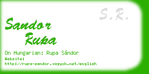sandor rupa business card