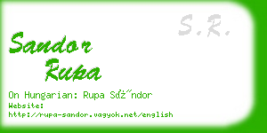 sandor rupa business card